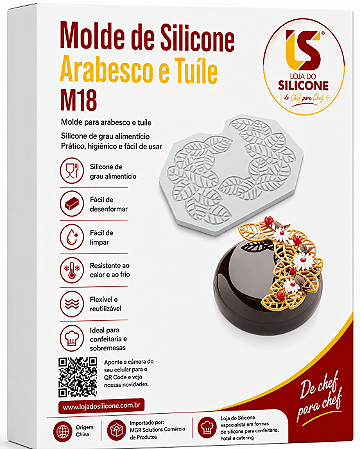 MOLDE DE SILICONE COROA PARA ARABESCO CHOCOLATE E TUILE