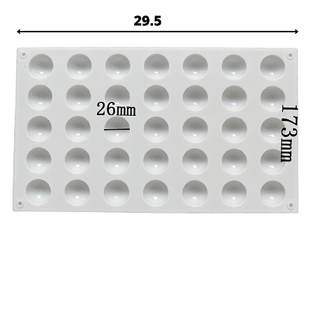MOLDE DE SILICONE SEMIESFERA 35 CAVIDADES