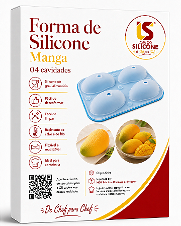 FORMA DE SILICONE MANGA 3D 4 CAVIDADES PARA DOCES