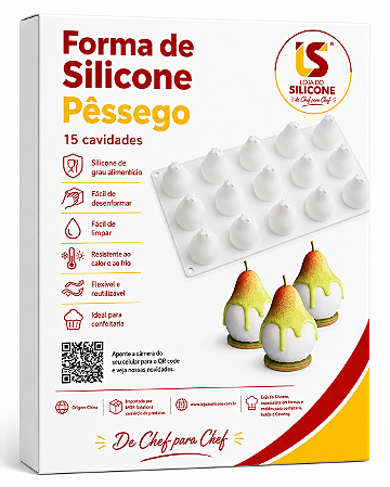 MOLDE DE SILICONE PERA 3D 15 CAVIDADES