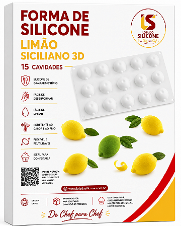 MOLDE DE SILICONE LIMÃO 15 CAVIDADES