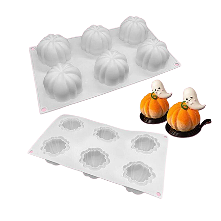 MOLDE DE SILICONE ABÓBORA TOMATE PARA DOCES E SOBREMESAS