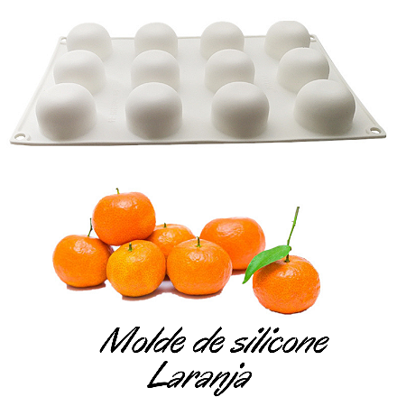 MOLDE DE SILICONE MINI LARANJA 12 CAVIDADES