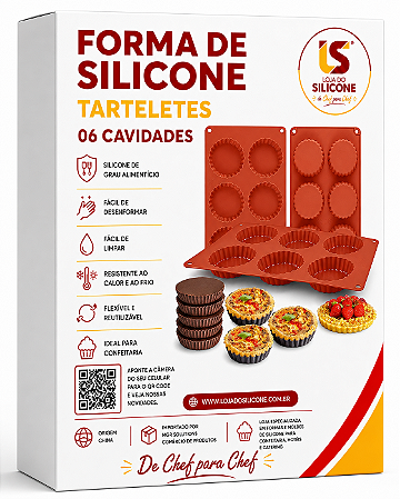 FORMA DE SILICONE PARA TARTELETES 06 CAVIDADES