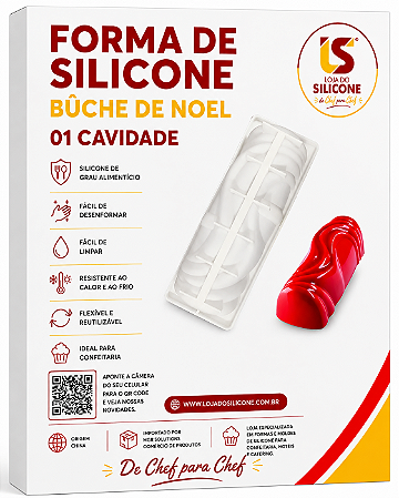 FORMA DE SILICONE NATALINA 3D BÜCHE DE NOEL