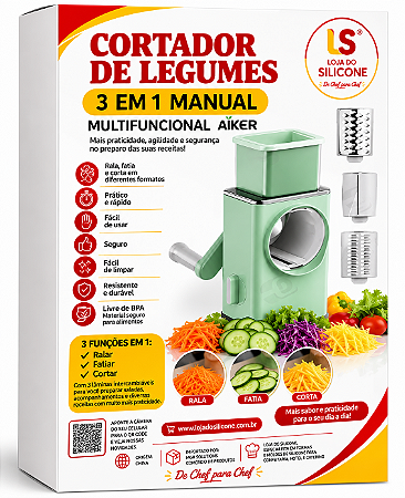 CORTADOR DE LEGUMES 3 EM 1 MULTIFUNCIONAL AIKER