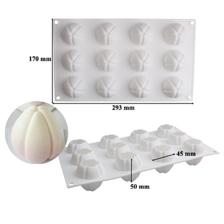 MOLDE DE SILICONE TULIPA FECHADA 12 CAVIDADES
