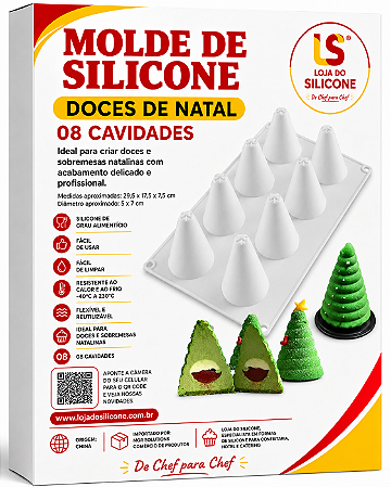 FORMA DE SILICONE 3D MINI ARVORE DE NATAL