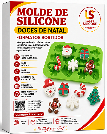 MOLDE DE SILICONE NATALINO 3D 14 CAVIDADES