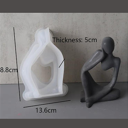 MOLDE DE SILICONE ABSTRATO PARA RESINA EPÓXI VELA E GESSO
