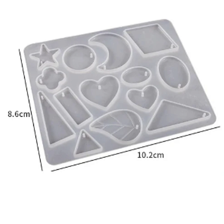 MOLDE DE SILICONE BRINCOS PARA RESINA 14 M