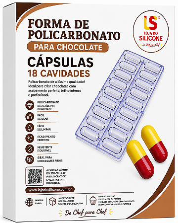 MOLDE DE POLICARBONATO CÁPSULA PARA CHOCOLATE