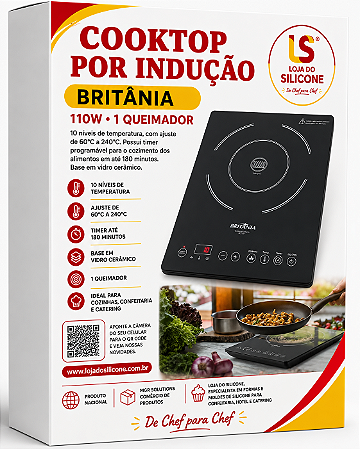 COOKTOP POR INDUÇÃO 110W BRITÂNIA 1 QUEIMADOR