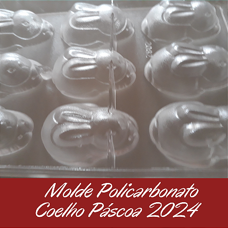 MOLDE DE POLICARBONATO PARA CHOCOLATE COELHO PÁSCOA