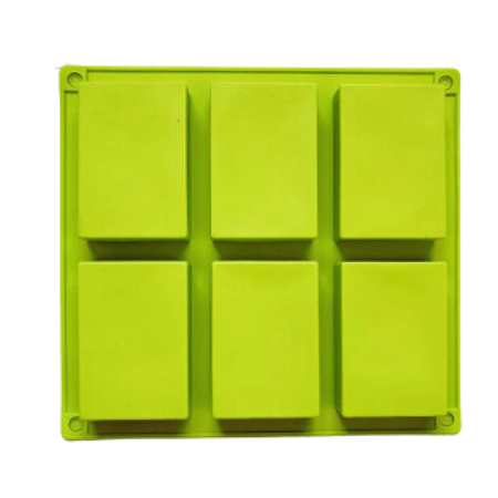 FORMA DE SILICONE PARA SABONETE 6 CAVIDADES 23.5X21.2CM
