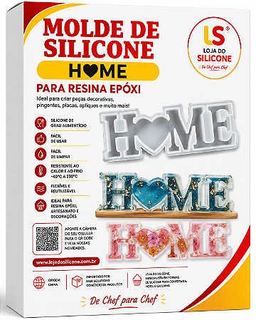 MOLDE DE SILICONE FORMA HOME PARA RESINA EPÓXI