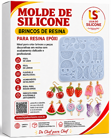 MOLDE DE SILICONE PARA RESINA EPÓXI PINGENTES