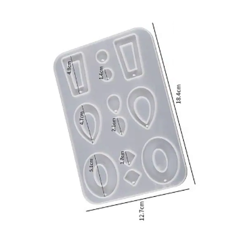 MOLDE DE SILICONE PARA BRINCOS E PINGENTES