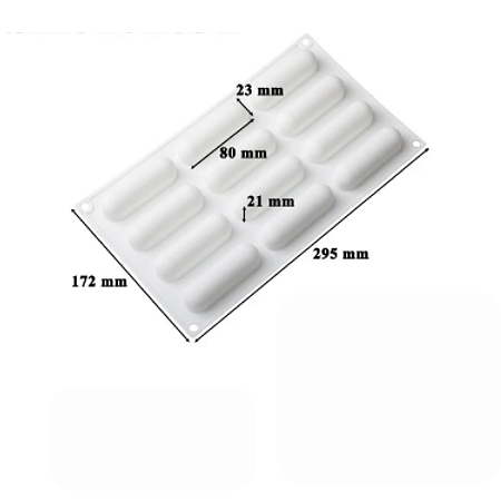 FORMA DE SILICONE PARA ÉCLAIR 12 CAVIDADES