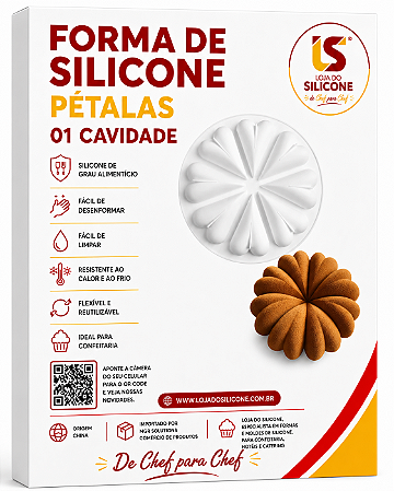 MOLDE DE SILICONE PÉTALAS DE CORAÇÃO