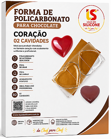 MOLDE DE POLICARBONATO CORAÇÃO DIA DAS MÃES