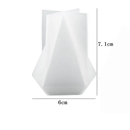MOLDE DE SILICONE PIRÂMIDE DIAMANTE PARA RESINA E VELAS