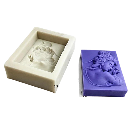 MOLDE DE SILICONE PARA SABONETE MULHER ALTO RELEVO