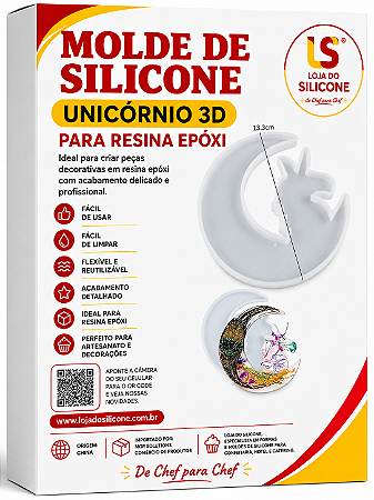 MOLDE DE SILICONE PARA RESINA EPÓXI UNICÓRNIO