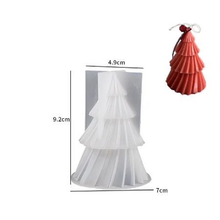MOLDE DE SILICONE PARA VELA MODELO ARVORE NATAL