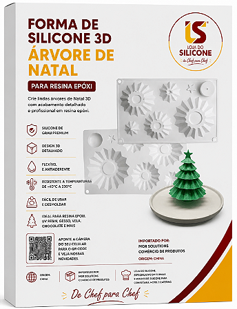 MOLDE DE SILICONE ÁRVORE DE NATAL PARA MONTAR