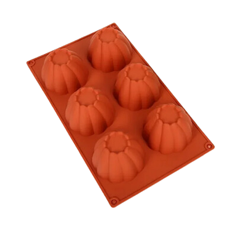 MOLDE DE SILICONE PARA DOCES FRANCÊS 06 CAVIDADES