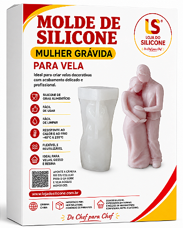 MOLDE DE SILICONE PARA VELA ELA GRAVIDA