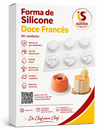 FORMA ESPECIAL DE SILICONE PARA DOCES FRANCÊS