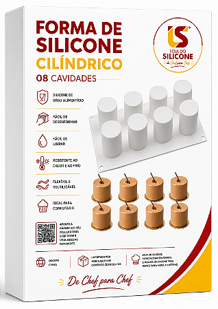 FORMA DE SILICONE CILÍNDRICO ALTO PARA DOCES