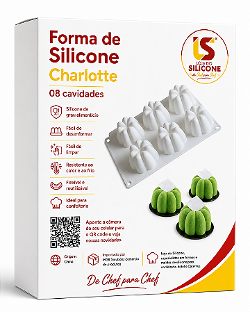 FORMA DE SILICONE PARA CHARLOTTE 08 CAVIDADES