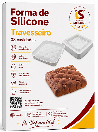 MOLDE DE SILICONE TRAVESSEIRO PARA DOCES FRÂNCES