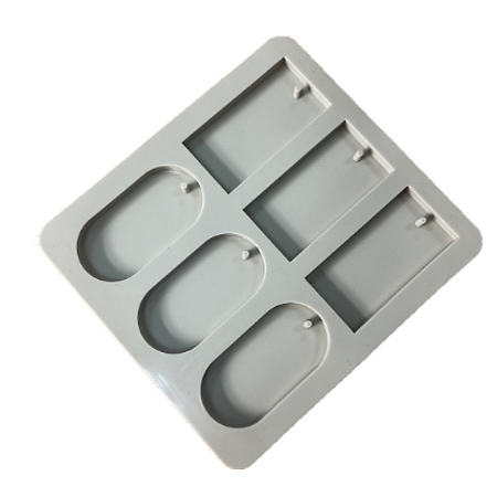 FORMA DE SILICONE PARA RESINA EPÓXI 6 CAVIDADES