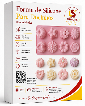 MOLDE DE SILICONE PARA SABONETE 08 CAVIDADES