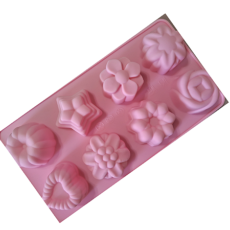 MOLDE DE SILICONE PARA SABONETE 08 CAVIDADES