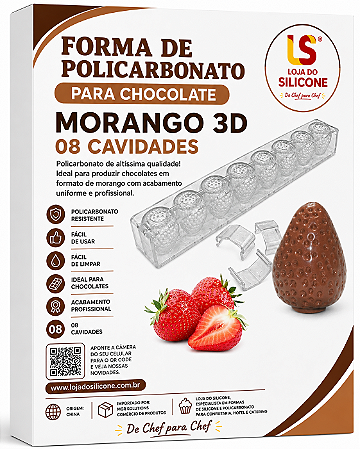 MOLDE DE POLICARBONATO 3D PARA MORANGO