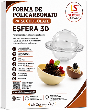 MOLDE DE POLICARBONATO ESFERA 3D