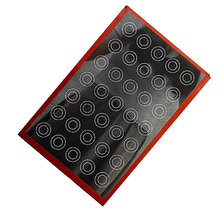 TAPETE DE SILICONE DUPLA FACE PARA MACARONS E ÉCLAIR
