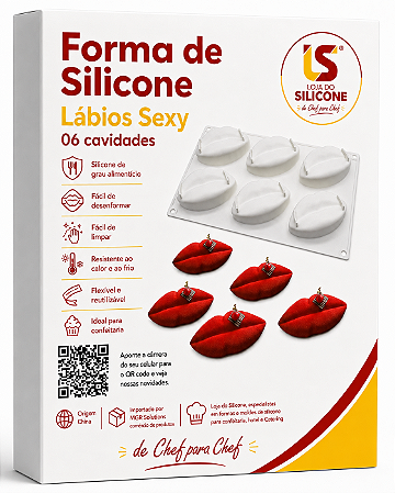 FORMA DE SILICONE LÁBIOS 06 CAVIDADES