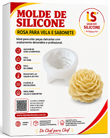 FORMA DE SILICONE ROSAS PARA VELAS