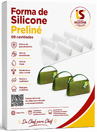 MOLDE E FORMA DE SILICONE PRELINE 08 CAVIDADES
