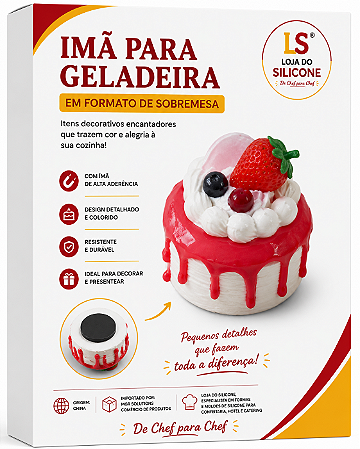 IMÃ PARA GELADEIRA EM FORMATO DE SOBREMESAS