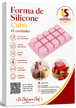 FORMA DE SILICONE ANTIADERENTE CUBOS 4CM