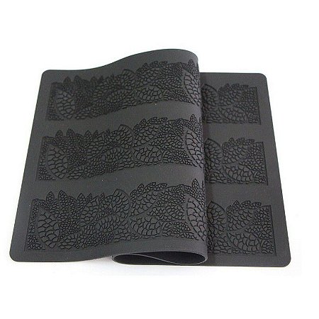TAPETE DE SILICONE PARA DECORAÇÃO 03 FAIXAS 40x20CM PROMOÇÃO