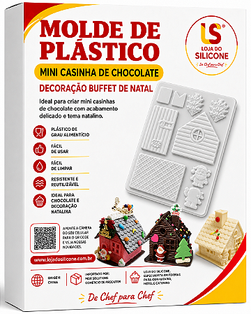 MOLDE PLÁSTICO PARA CASINHA DE CHOCOLATE DECOR