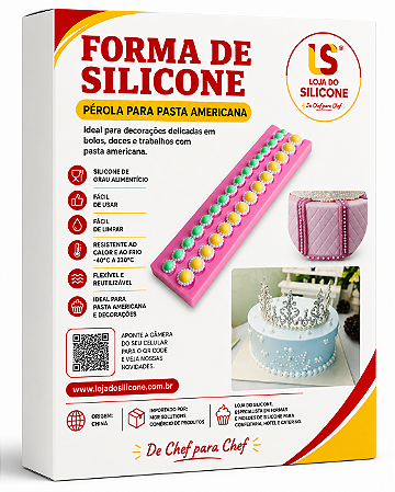 MOLDE SILICONE PEROLA PARA DECORAÇÃO